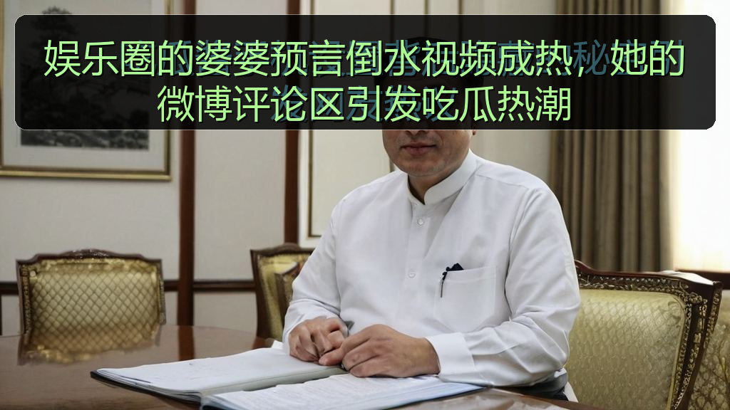 娱乐圈的婆婆预言倒水视频成热,她的微博评论区引发吃瓜热潮